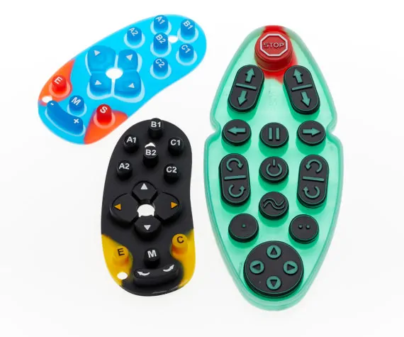 Rubber Keypads with coloured buttons