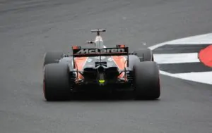 F1 Car Corners on Rubber Tyres